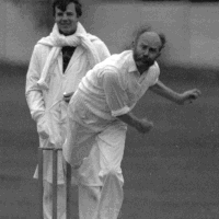 Pop playing cricket