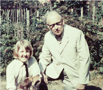 Granddad Bill and me plus Pippa at Clarence Ave