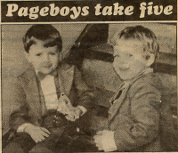 Andy as pageboy at the wedding fayre - newspiece