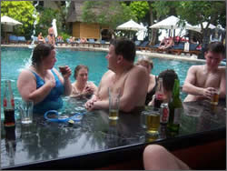 The crew in the pool @ the pool bar The crew in the pool @ the pool bar
