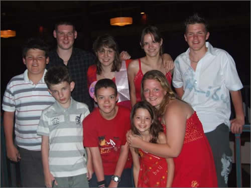 The kids at the birthday bash