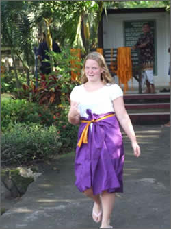 Lauren with the purple wrap.....