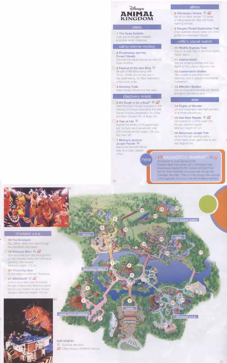 Animal Kingdom map Animal Kingdom map