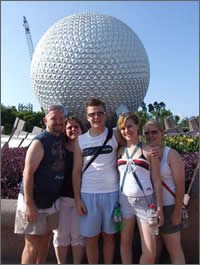 The whole crew at Epcot