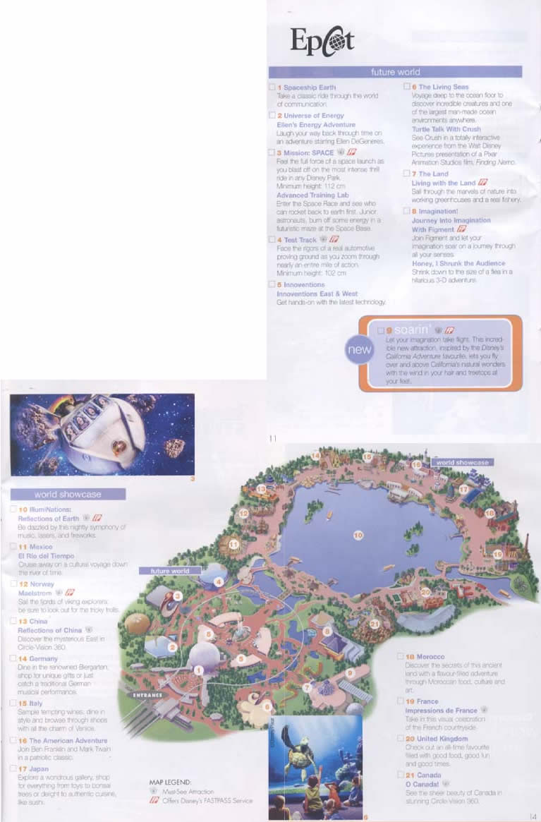 Map of Epcot