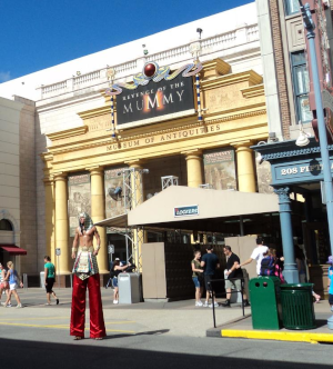 Entrance to Revenge of the Mummy ride Entrance to Revenge of the Mummy ride