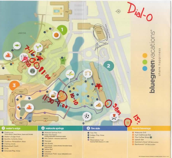 Map of the Facilities at The Fountains