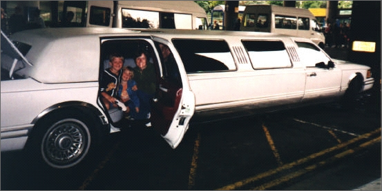 Limousine upon return